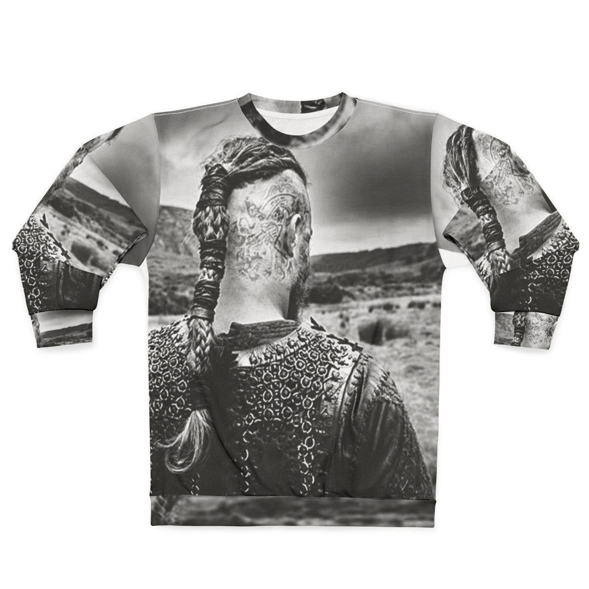 Ragnar Lothbrok Vikings TV Show Black and White Sweatshirt