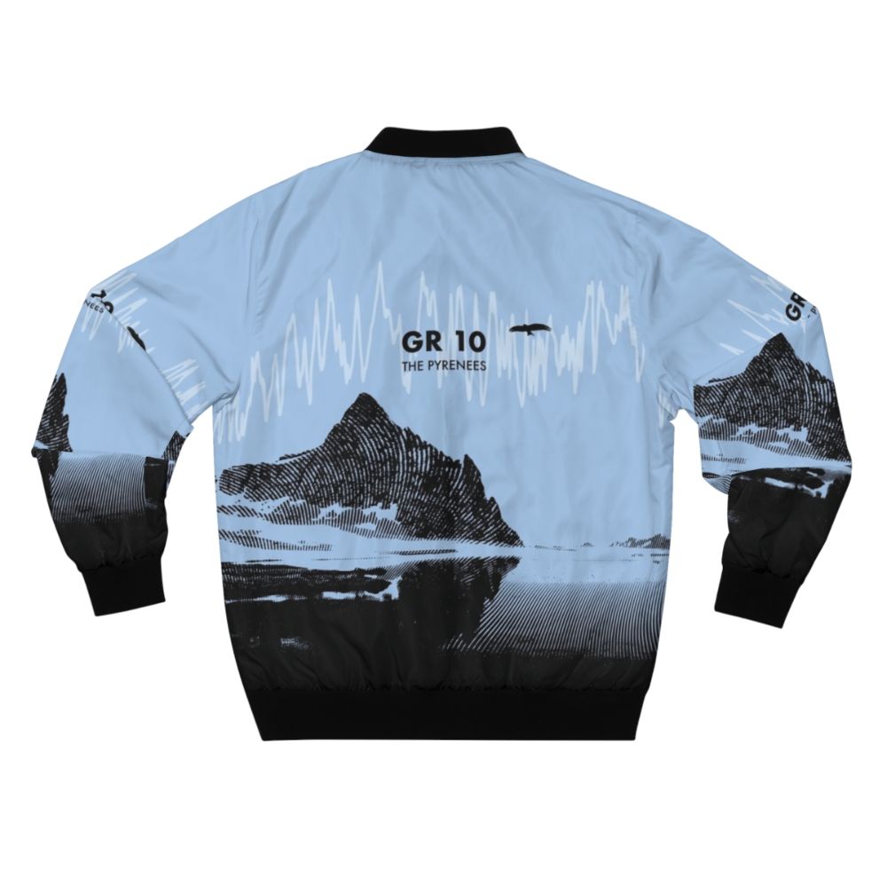 Blue bomber jacket with GR 10 elevation profile design - Back