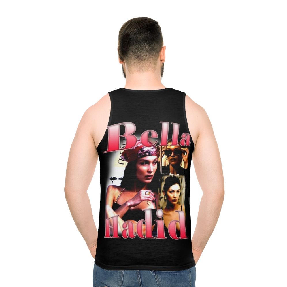 Bella Hadid inspired y2k unisex tank top - men back