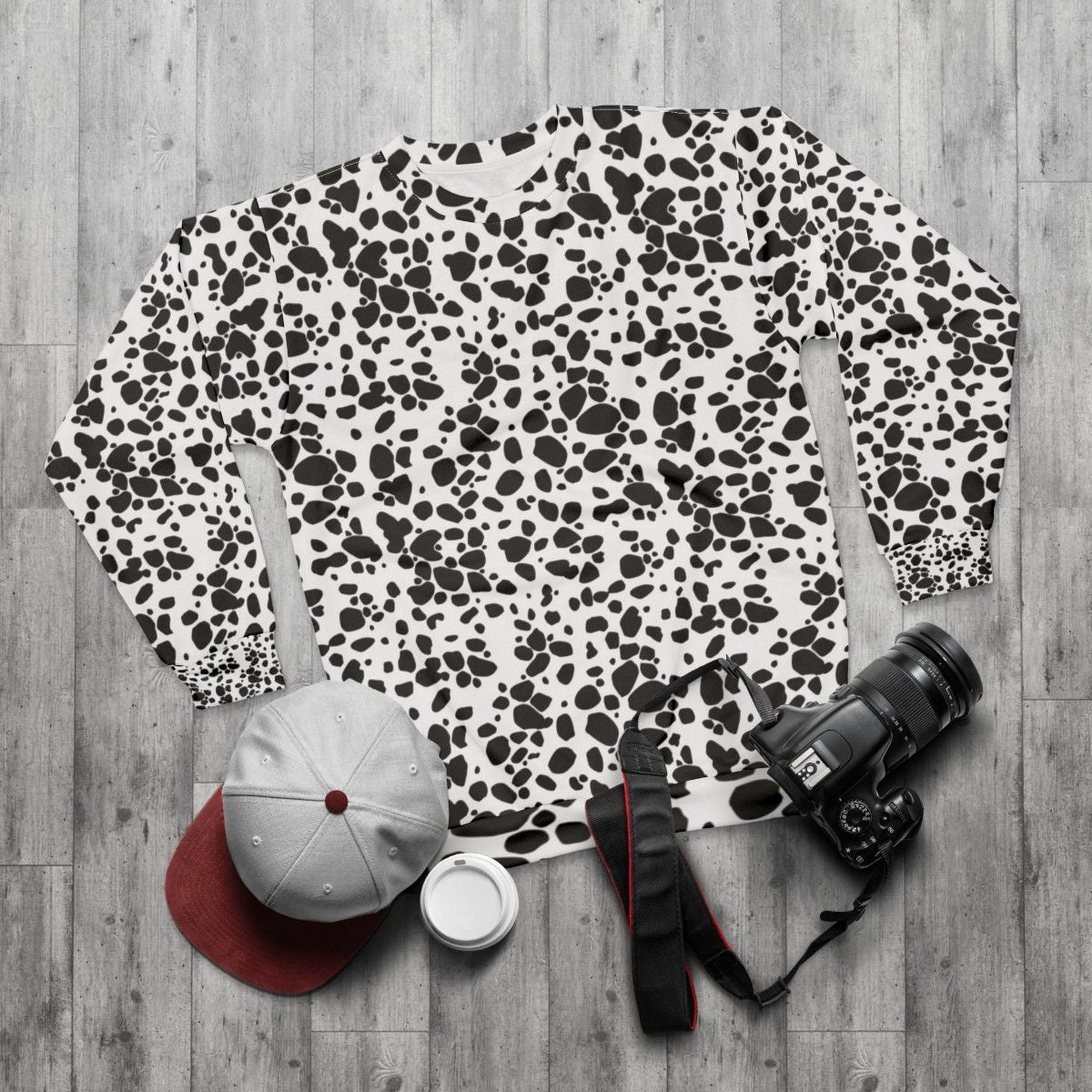 Dalmatian Print Sweatshirt - flat lay