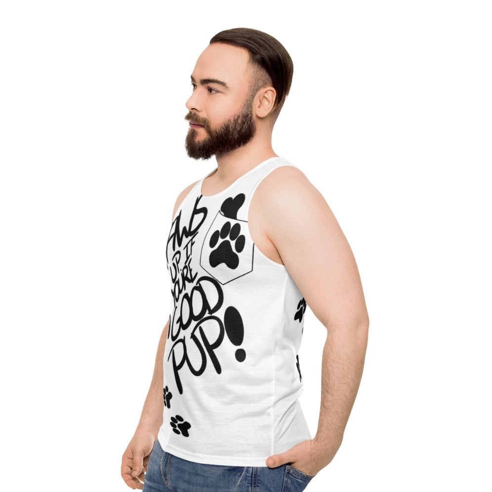 Paws Up Unisex Tank Top - men side