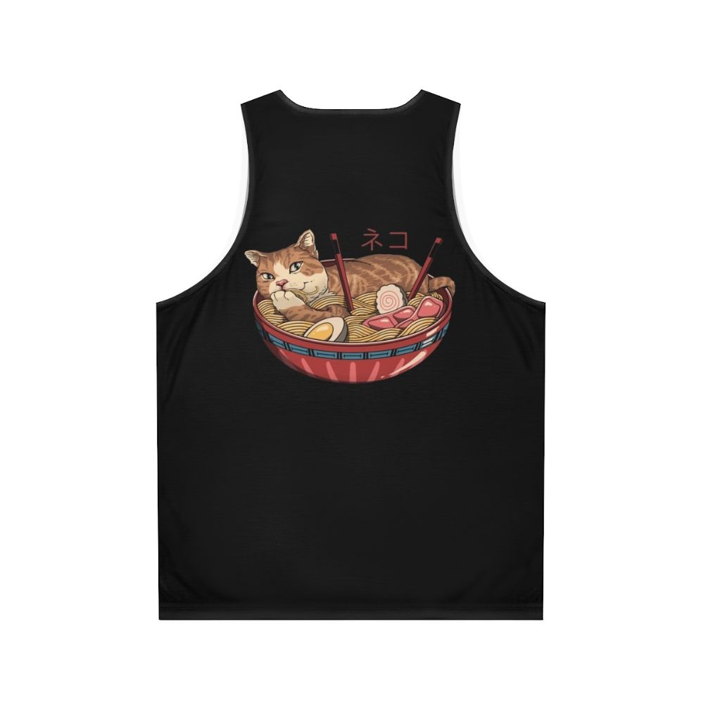 Neko Ramen Bowl Unisex Tank Top - Back