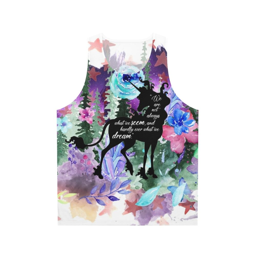 Unisex "The Last Unicorn" Quote Tank Top featuring Amalthea