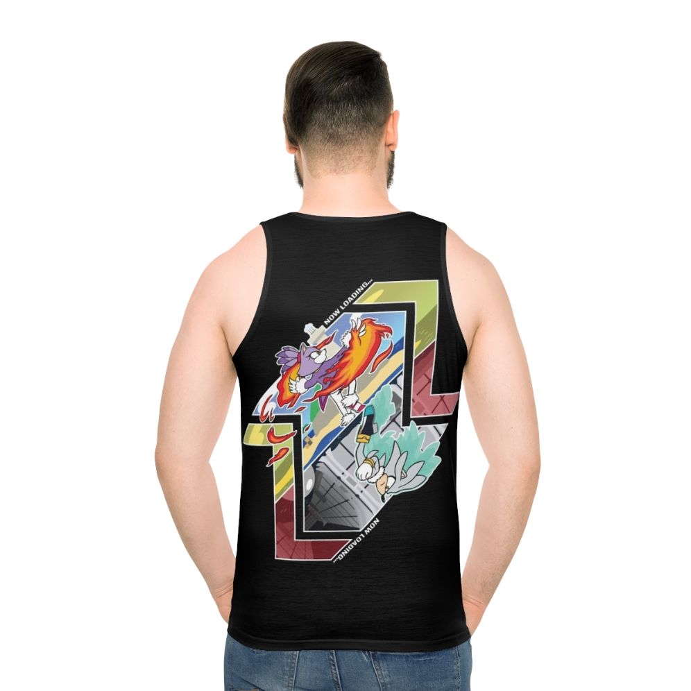 Retro Sonic the Hedgehog Unisex Tank Top - men back