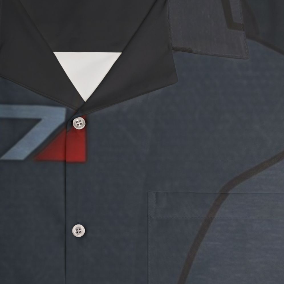 Mass Effect N7 Commander Shepard Armor Hawaiian Shirt - Detail