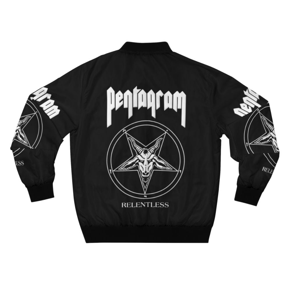 Pentagram Relentless Bomber Jacket featuring the iconic Pentagram logo and design - Back