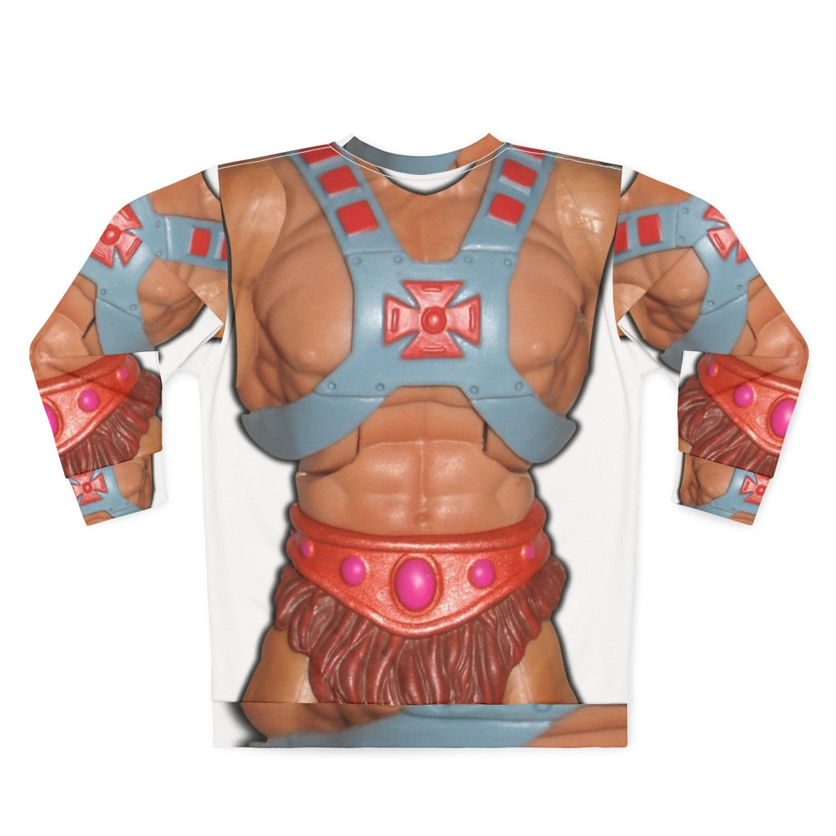 Retro He-Man Action Figure Graphic Sweatshirt - Back