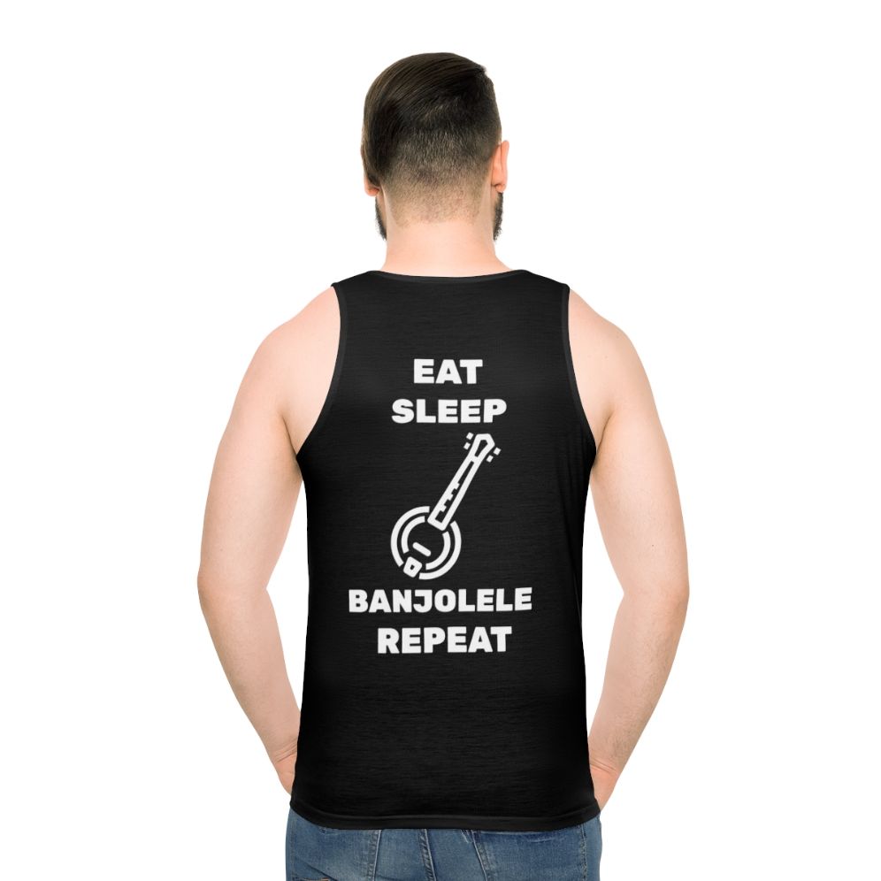 Banjolele Lover Unisex Tank Top - men back