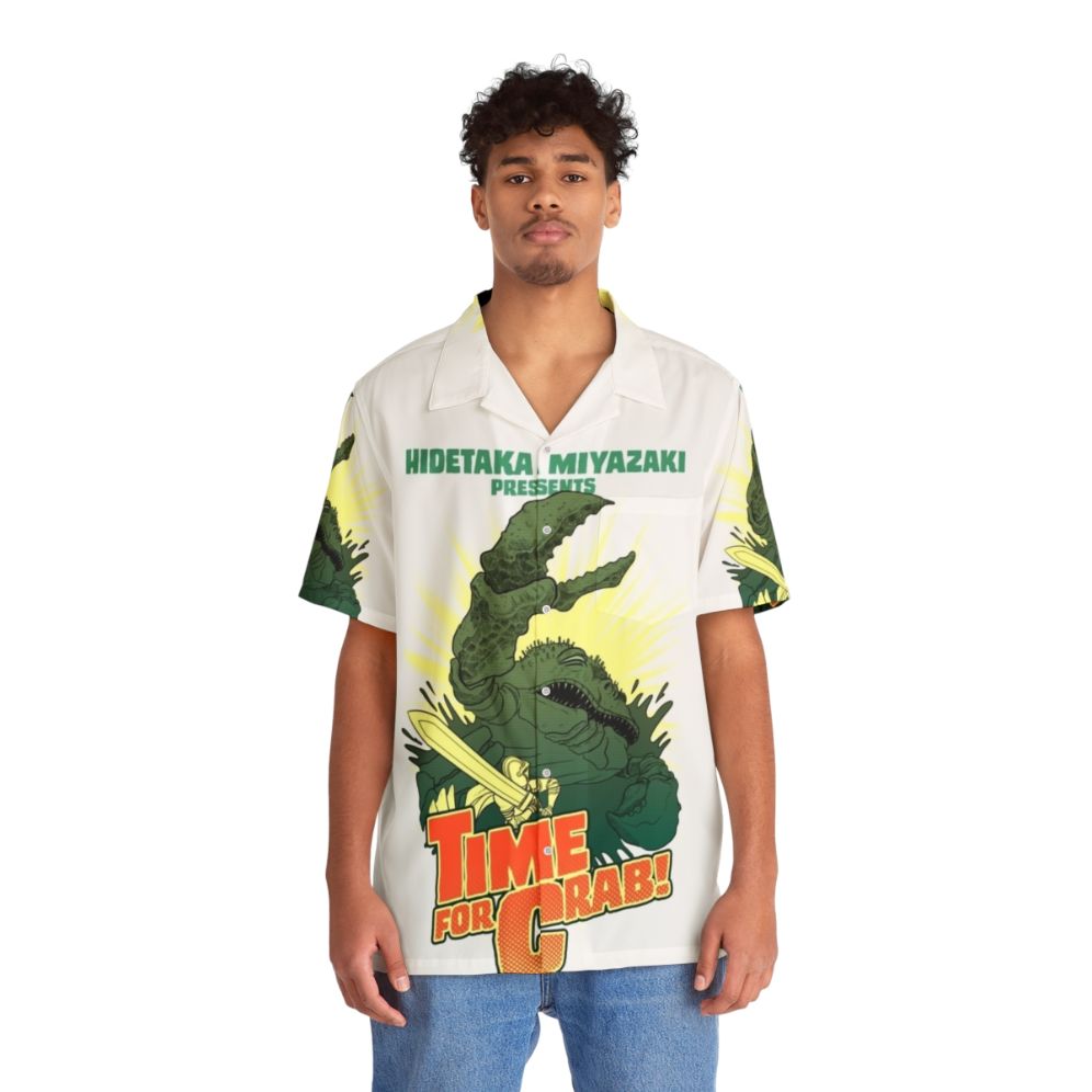 Dark Souls inspired 'Time For Crab' Hawaiian shirt - People Front