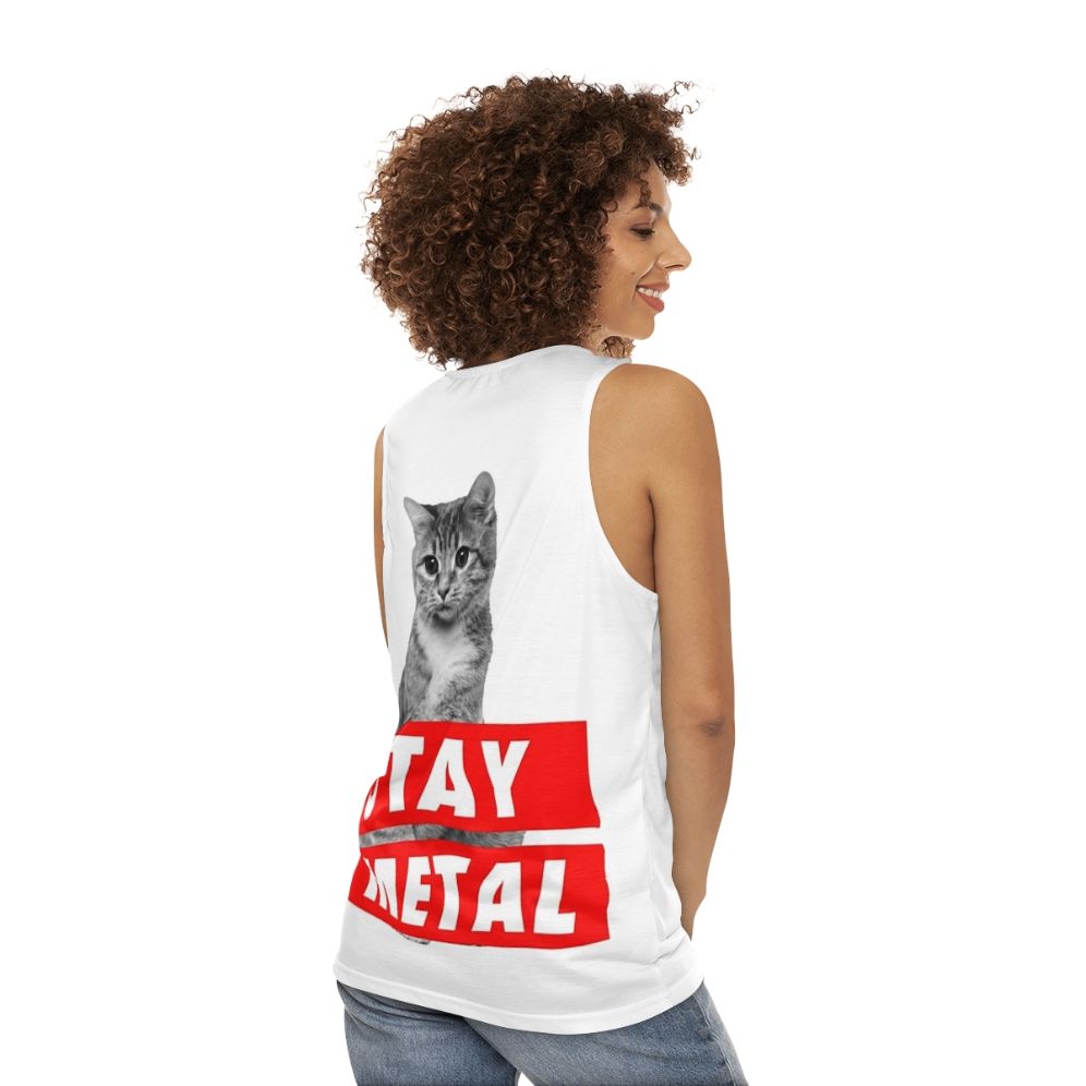 Stay Metal Unisex Heavy Metal Tank Top - women back