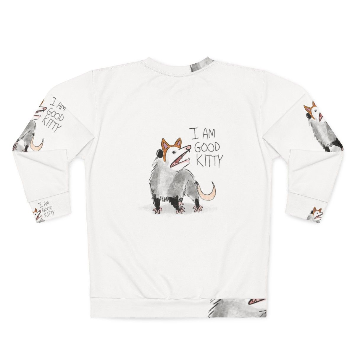 Good Kitty Cat Design Sweatshirt - Back