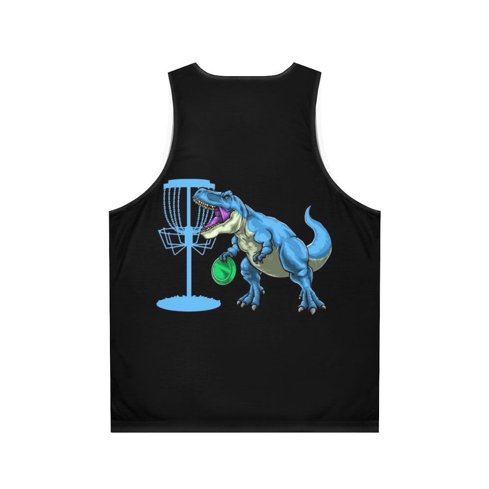 Disc Golf Dinosaur Unisex Tank Top - Back