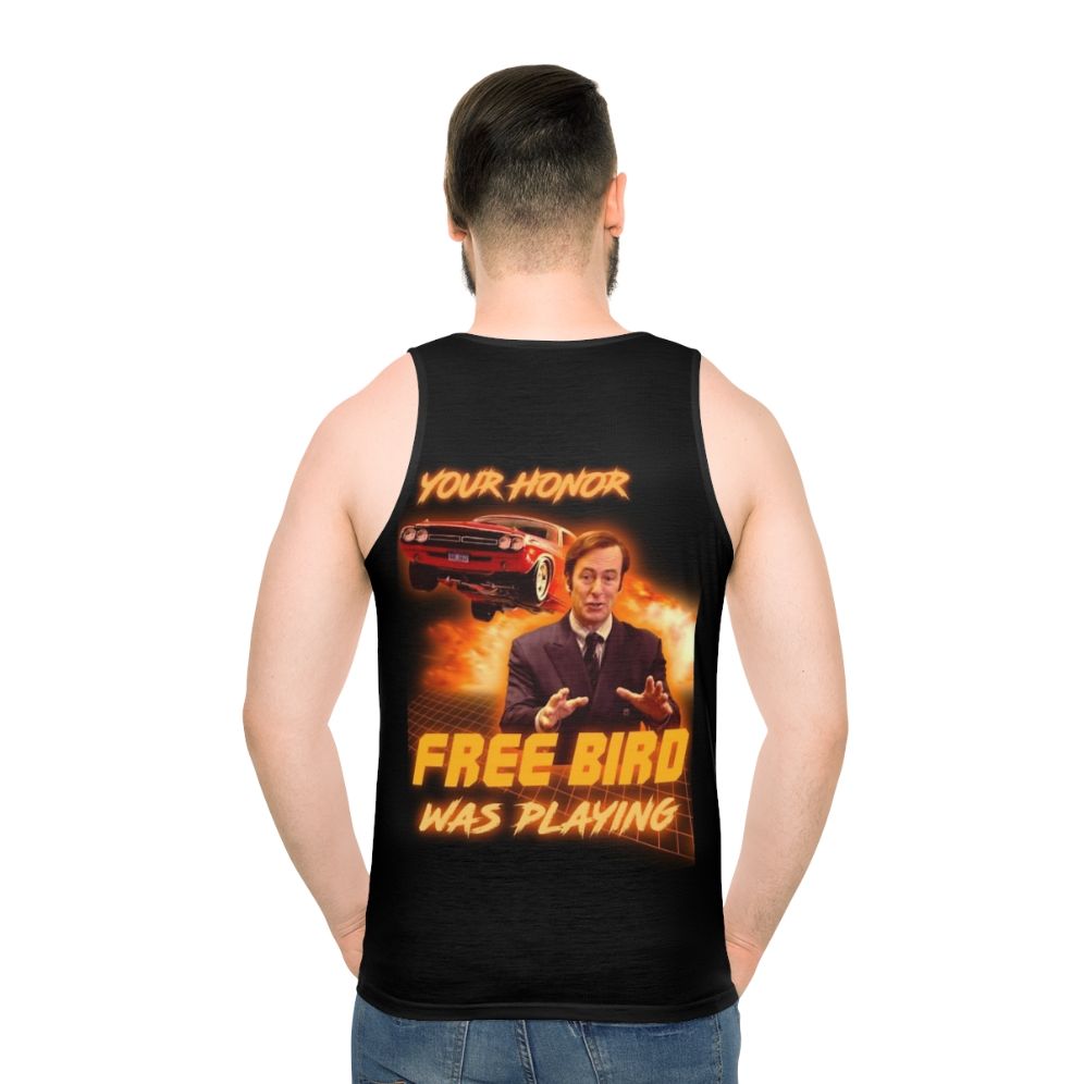 Freebird unisex graphic tank top - men back