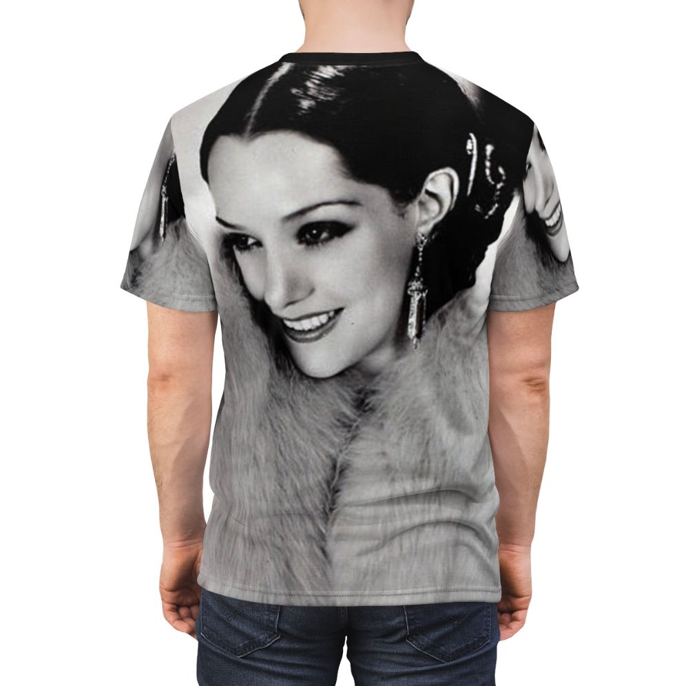 Vintage inspired t-shirt featuring the image of actress Lupe Velez - men back