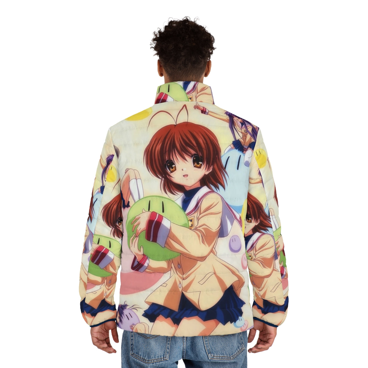 Clannad Anime Nagisa Furukawa Puffer Jacket - men back