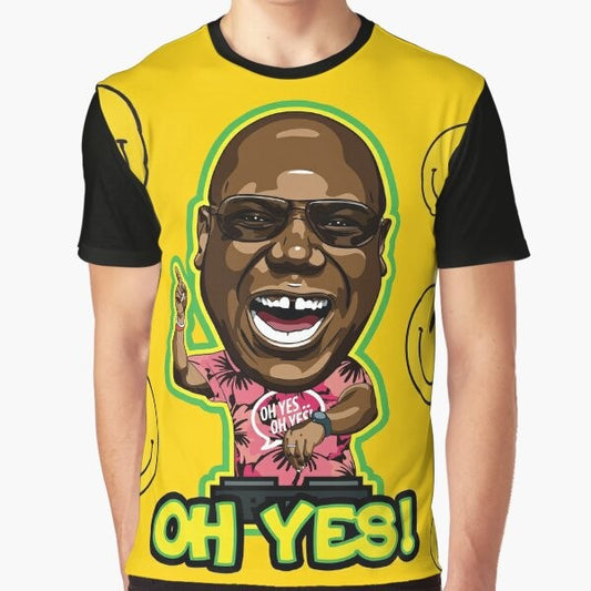 Carl Cox DJ Smiley Face Graphic T-Shirt