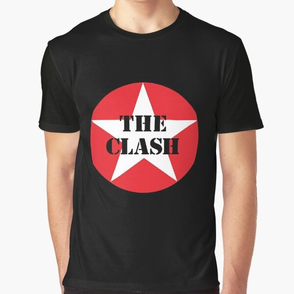 The Clash Punk Rock Graphic T-Shirt featuring the iconic London Calling album cover