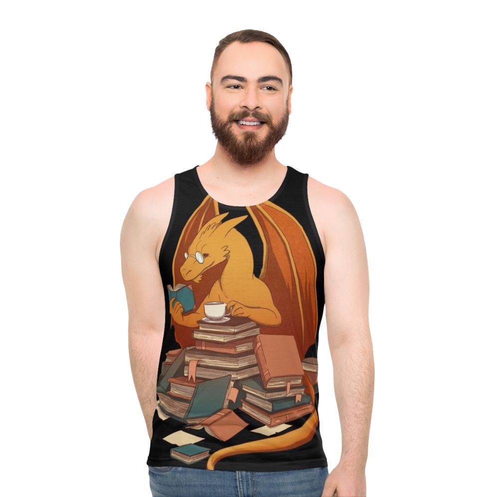 Librarian's Fantasy Dragon Horde Unisex Tank Top - men