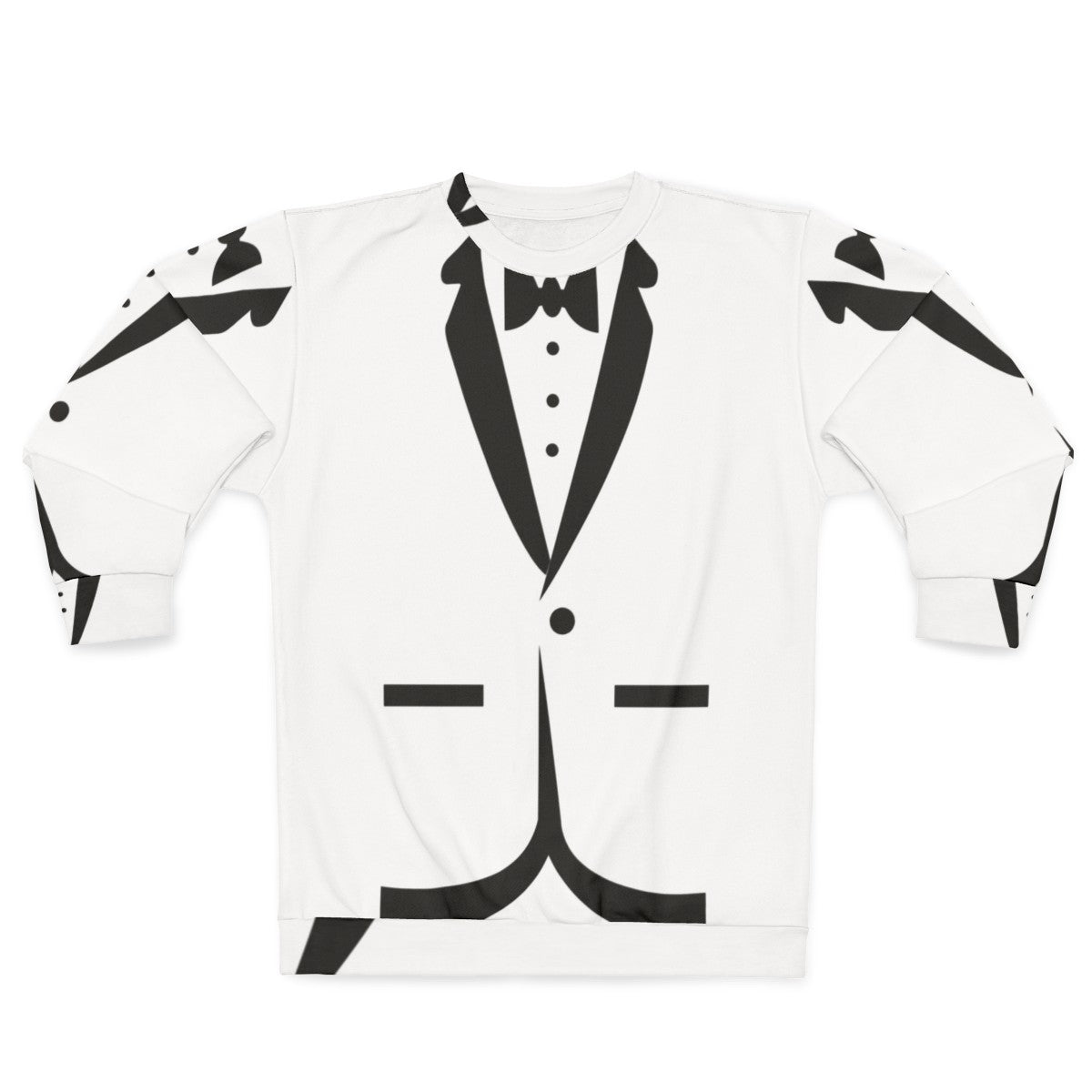 Bow tie tuxedo sweatshirt for men and cats