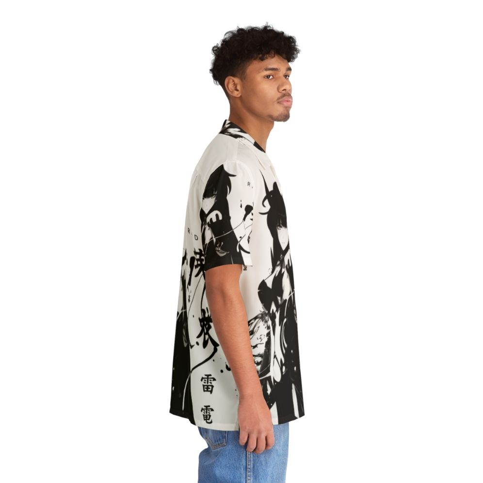 Futuristic lightning raiden Hawaiian shirt with anime-inspired design - People Pight