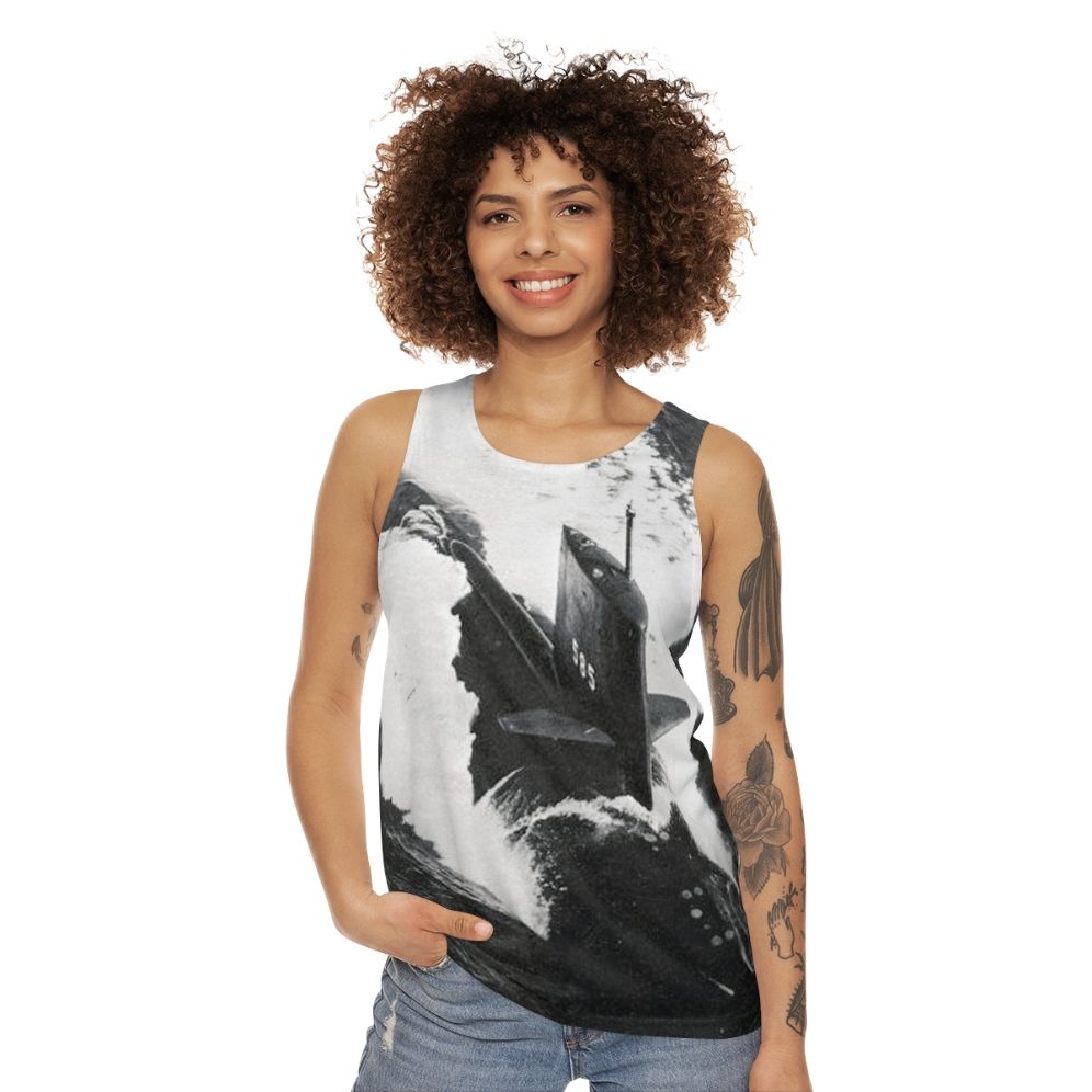 USS Skipjack SSN 585 Submarine Unisex Tank Top - women