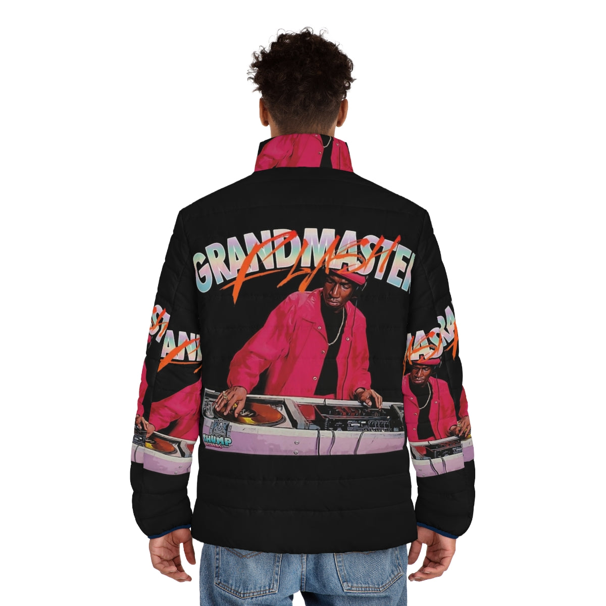 Grandmaster Flash Retro Puffer Jacket - men back