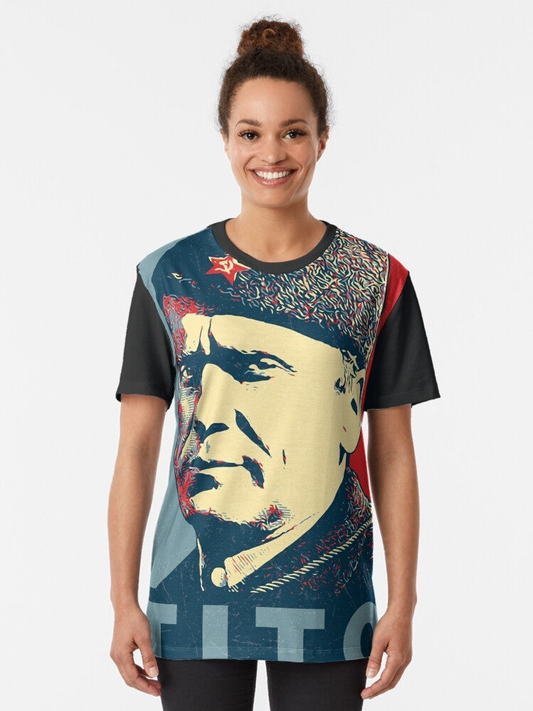 Josip Broz Tito President of Yugoslavia Graphic T-Shirt - Women