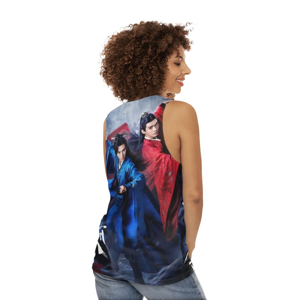 Word Of Honor Unisex Tank Top featuring drama characters - women back