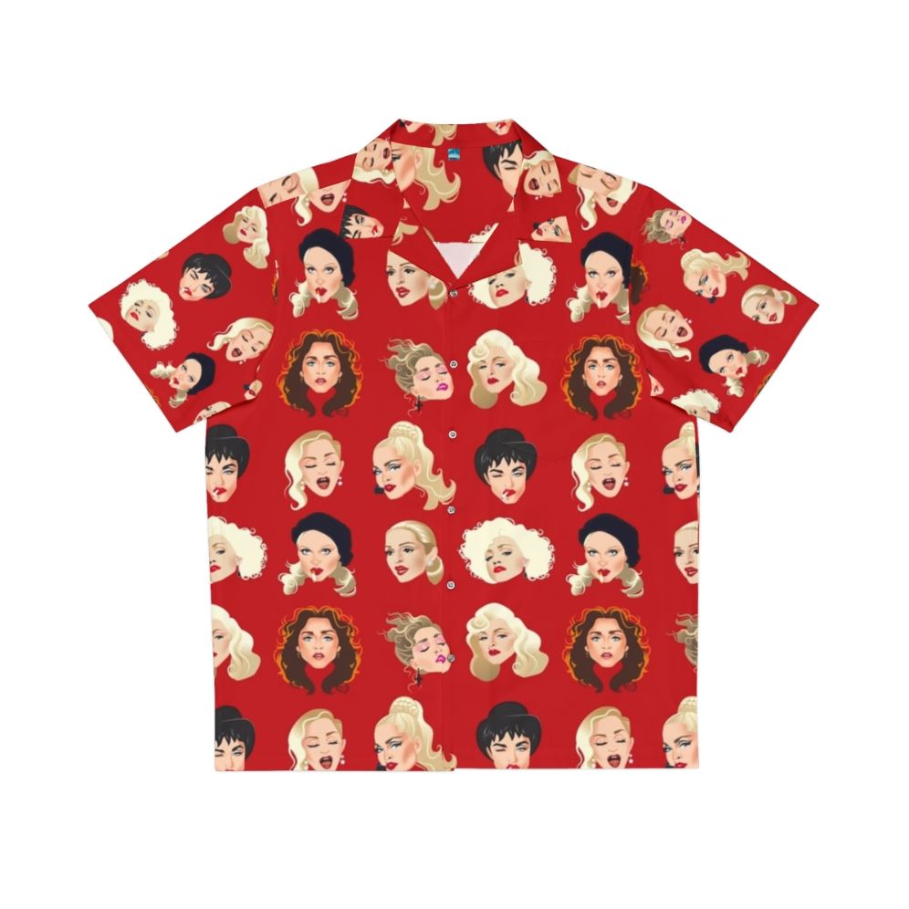 Faces of Madge Hawaiian Shirt featuring Alejandro Mogolloart's music diva artwork