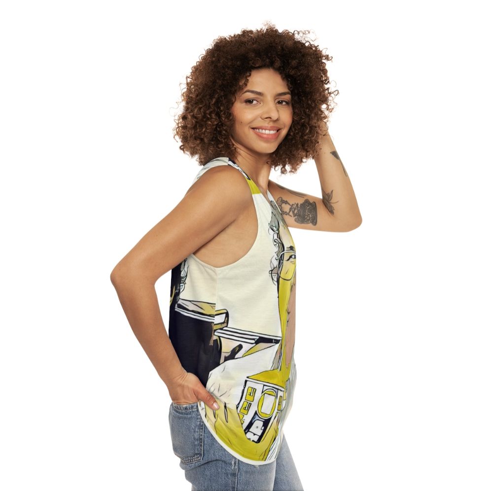 Stranger Things Alexei Slurpee Unisex Tank Top - women side