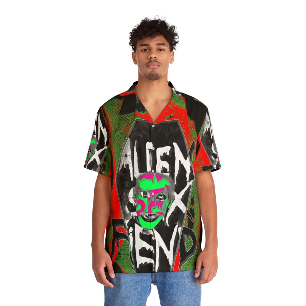 Alien Sex Fiend Hawaiian Shirt with Gothic and Alternative Design - Lifestyle