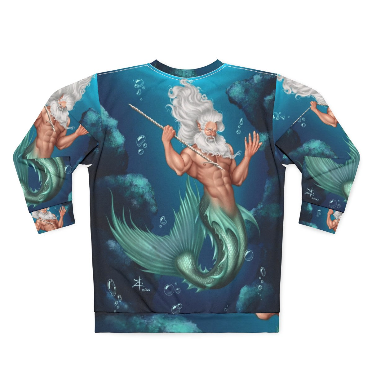 Glaukos Greek Mythology Sea God Sweatshirt - Back