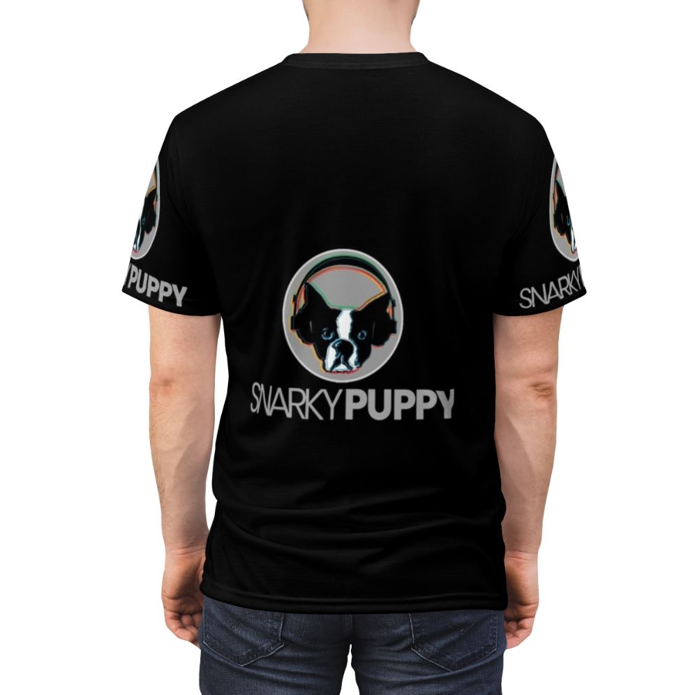 Snarky Puppy Inspired All Over Print T-shirt with Snarky Puppy Graphic Design - men back