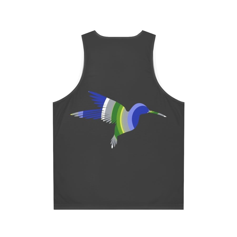 Watercolor hummingbird legendary animals tank top - Back