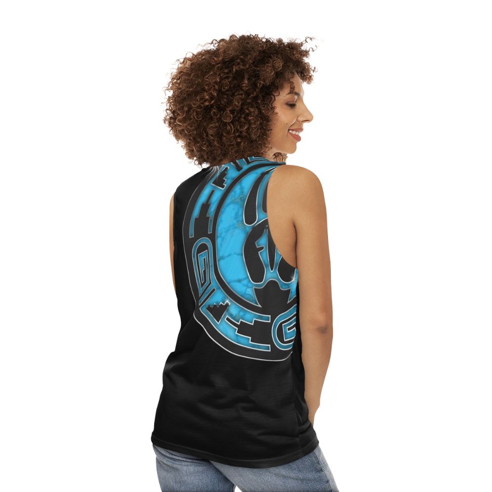 Hopi Bear Paw Native American Unisex Tank Top - women back