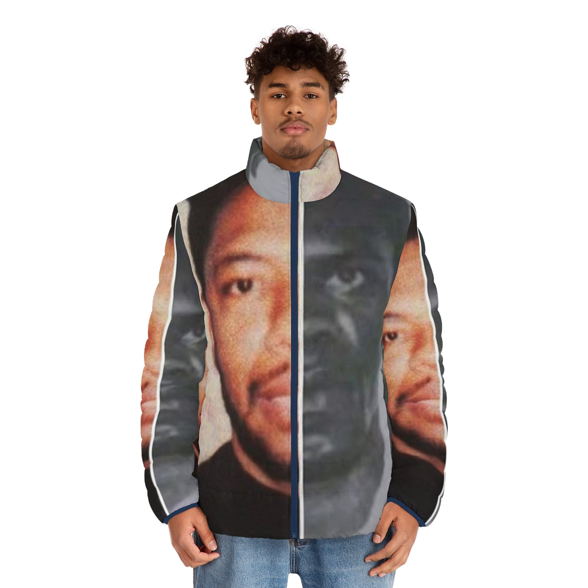 Leaders puffer jacket featuring Larry Hoover and David Barksdale imagery - men front