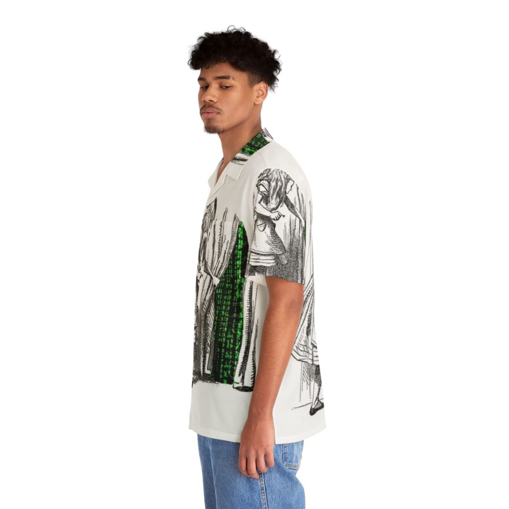 Matrix inspired Hawaiian shirt with Alicia philosophy design - People Left