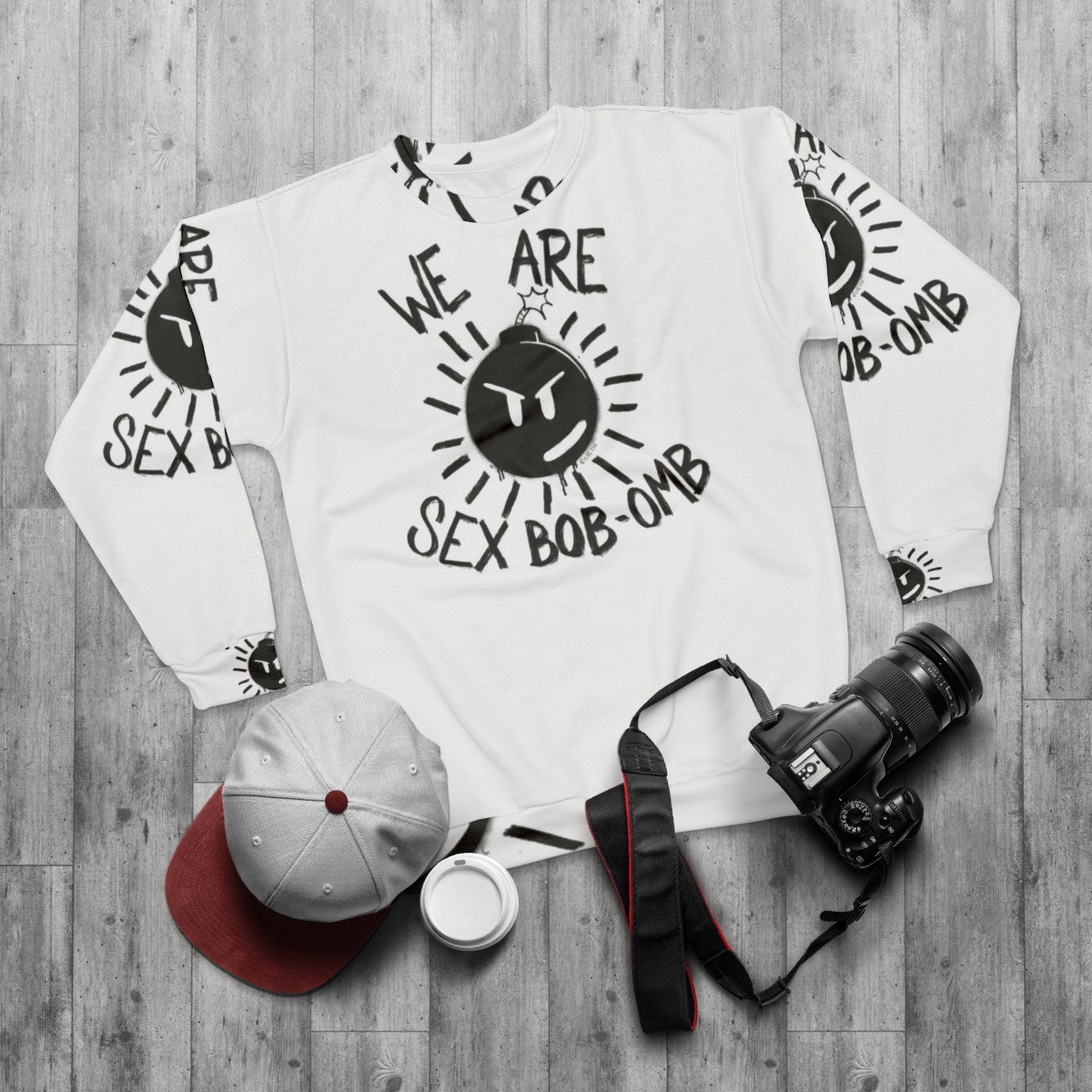 Scott Pilgrim "We Are Sex Bob Omb" Sweatshirt - flat lay