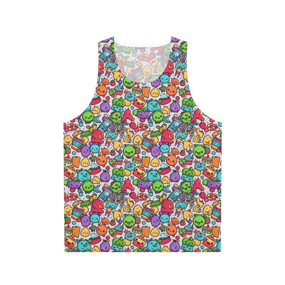 Hobbies unisex tank top with colorful abstract animal graphic