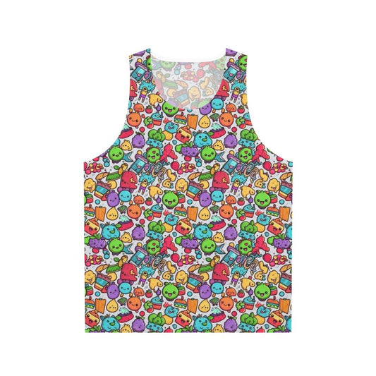 Hobbies unisex tank top with colorful abstract animal graphic