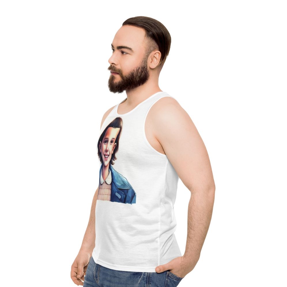 Eleven Stranger Things Unisex Tank Top - men side