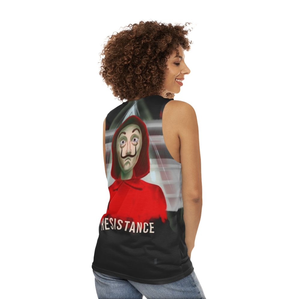 Money Heist Resistance Unisex Tank Top - women back