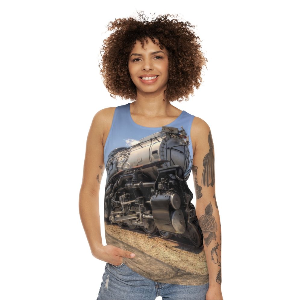 Vintage Big Boy Unisex Tank Top for Railroad Enthusiasts - women