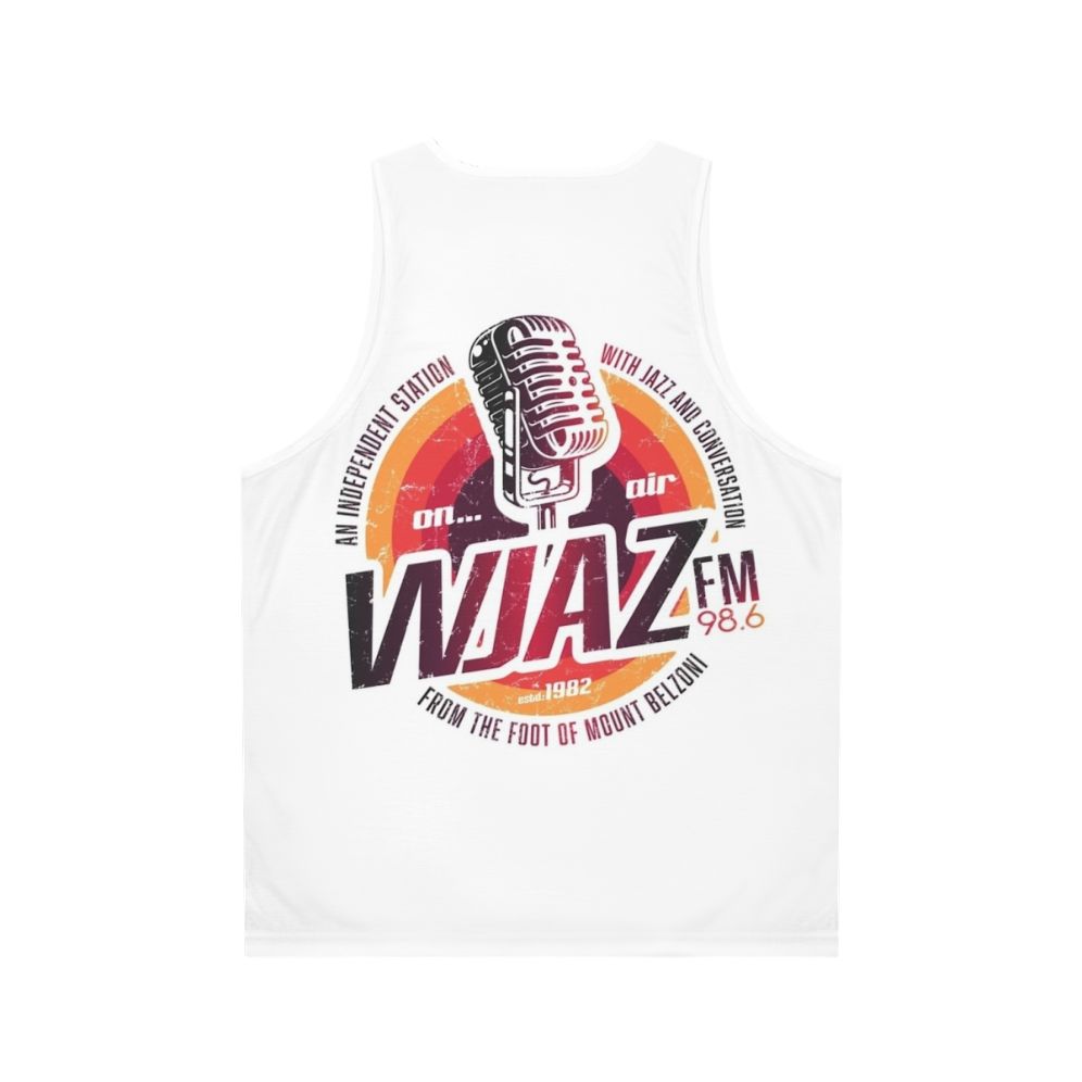 Vintage Radio Design WJAZ Unisex Tank Top - Back