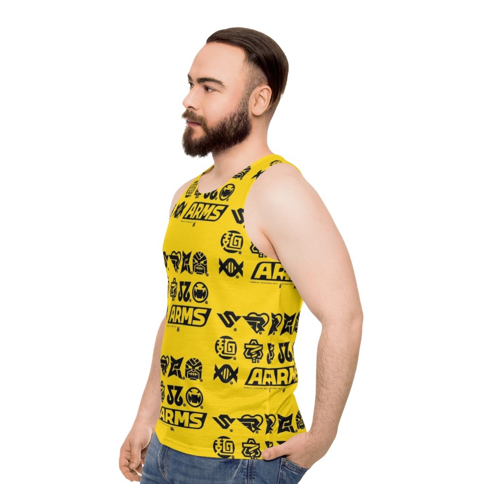 Nintendo ARMS character icons unisex tank top - men side