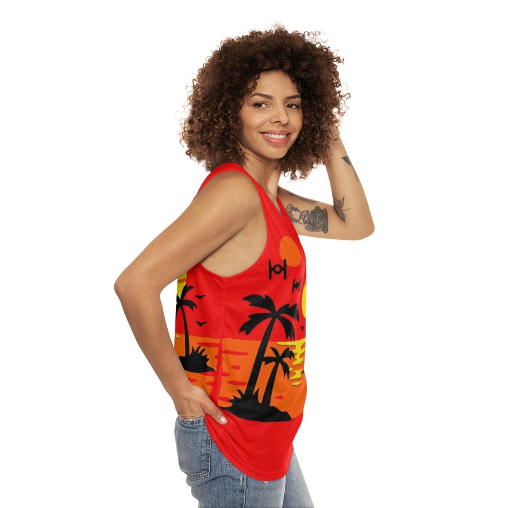 Unisex imperial beach party tank top - women side