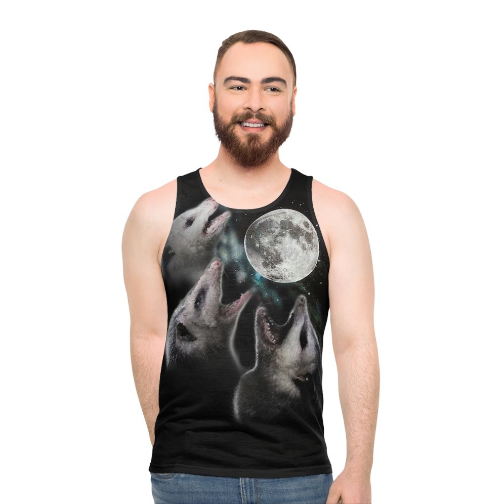 Unisex opossum moon triple moon tank top - men