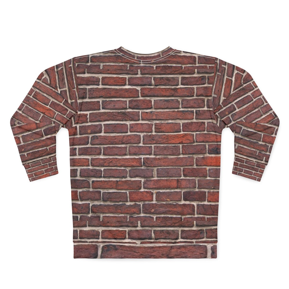 Red brick wall pattern design on sweatshirt - Back