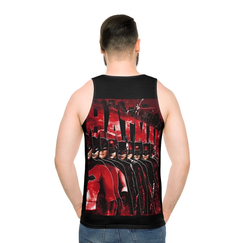 Bat History Superhero Unisex Tank Top - men back