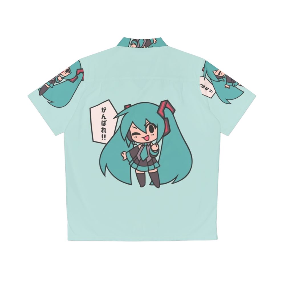 Hatsune Miku Chibi Kawaii Hawaiian Shirt - Back